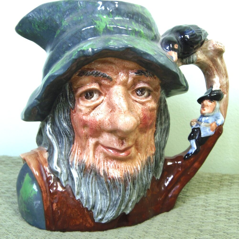 Vintage 1954 Royal Doulton Rip Van Winkle Toby Mug Porcelain Large 7" D6438   Th